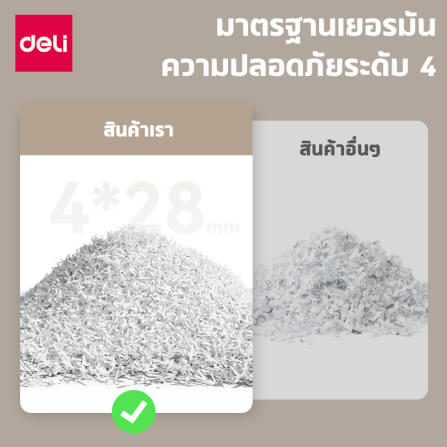 เครื่องทำลายเอกสาร DELI ET002-BK-01 สีดำ 3.5 ลิตร_5